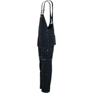 Planam Basalt Latzhose anthrazit/rot 102 anthrazit/rot - Produktbild ohne Model