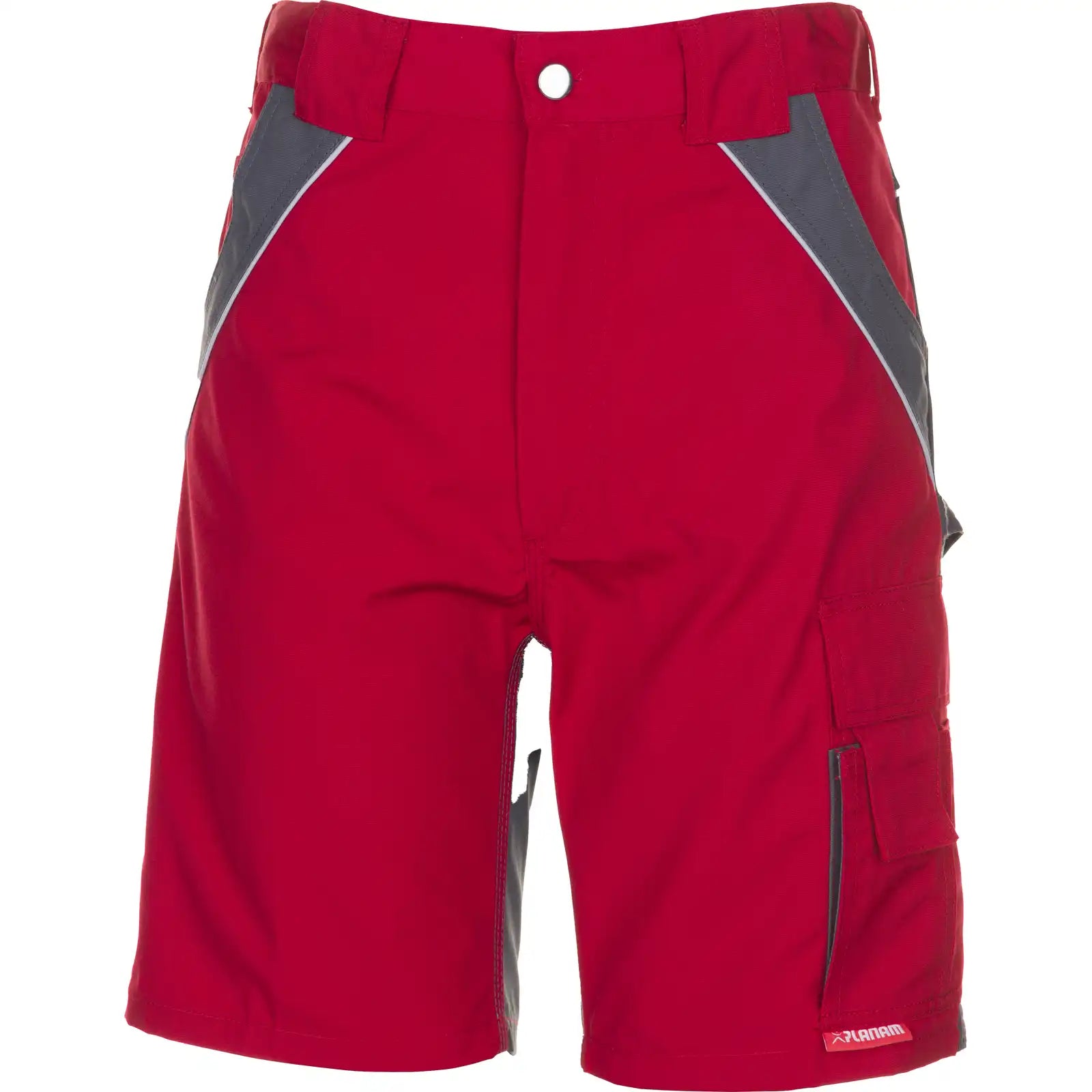 Planam Plaline Shorts rot/schiefer XS rot/schiefer - Vorschaubild