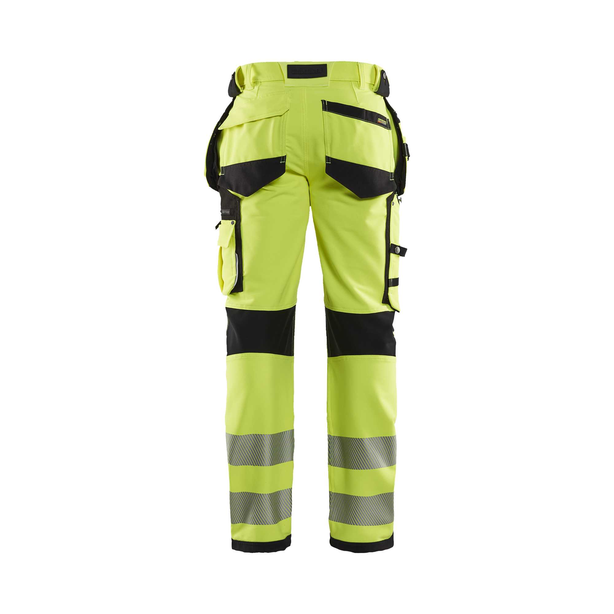 BLAKLADER 19971642 | Hi Vis trousers 4 way stretch Hi Vis Reflective Work Trousers Men - Water Repellent