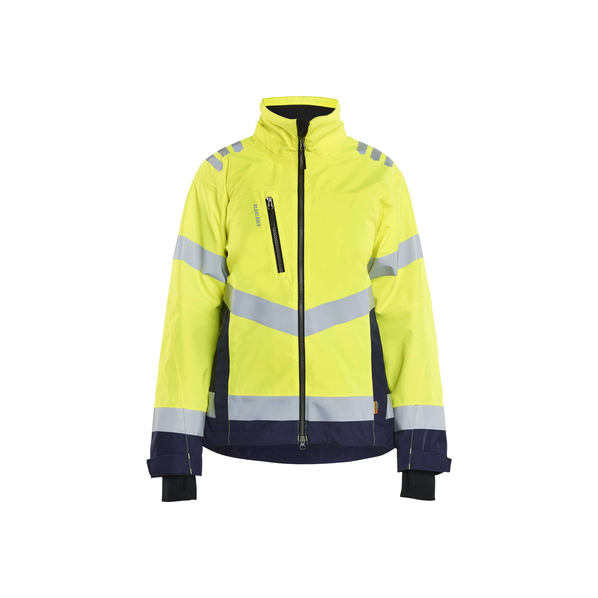 BLAKLADER 47611977 Women's Hi Vis Shell Jacket Hi Vis Reflective Shell Work Jacket WOMEN - Waterproof
