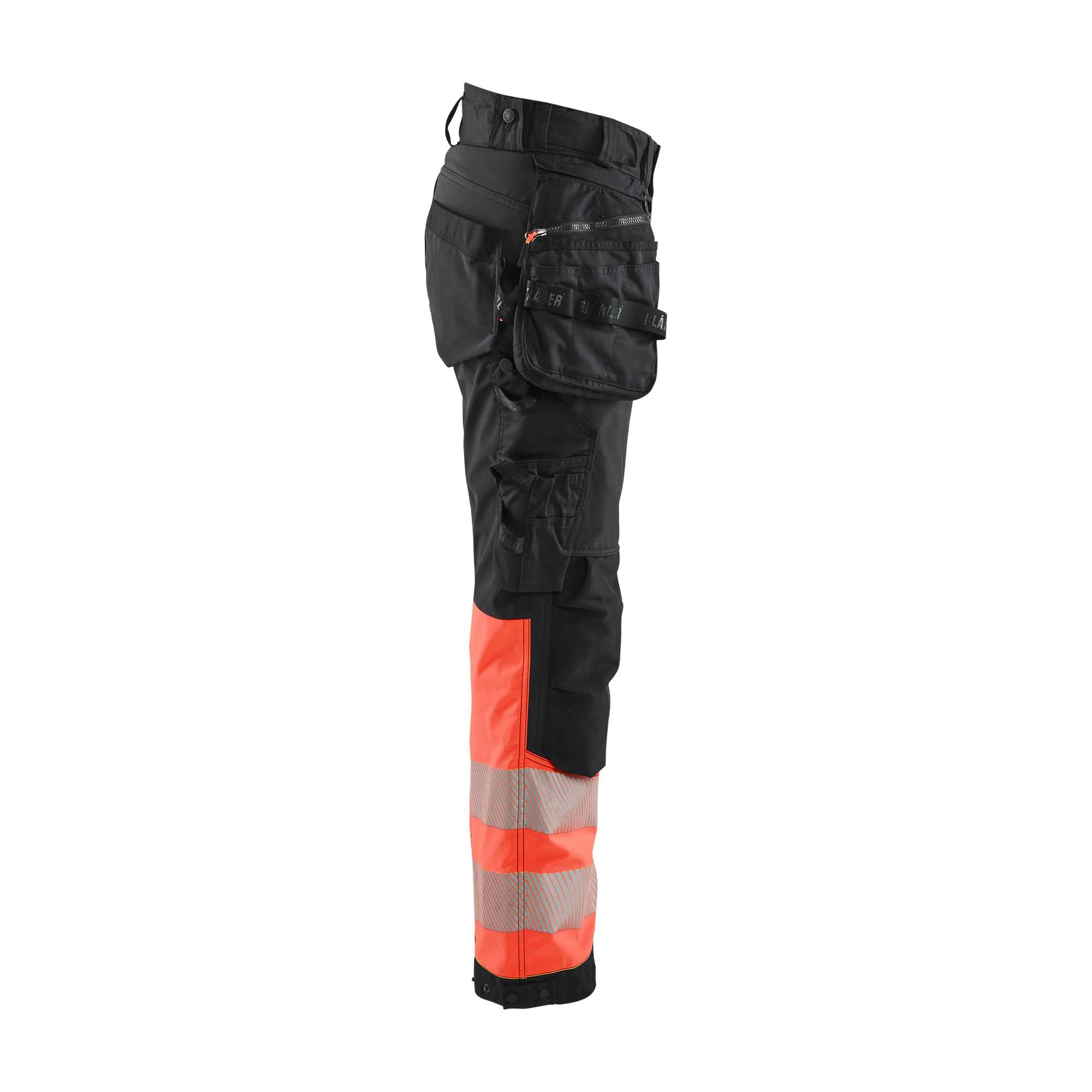 BLAKLADER 71142513 | Dames Hi Vis softshell broek Hi Vis Reflecterende Werkbroek Dames - Waterdicht