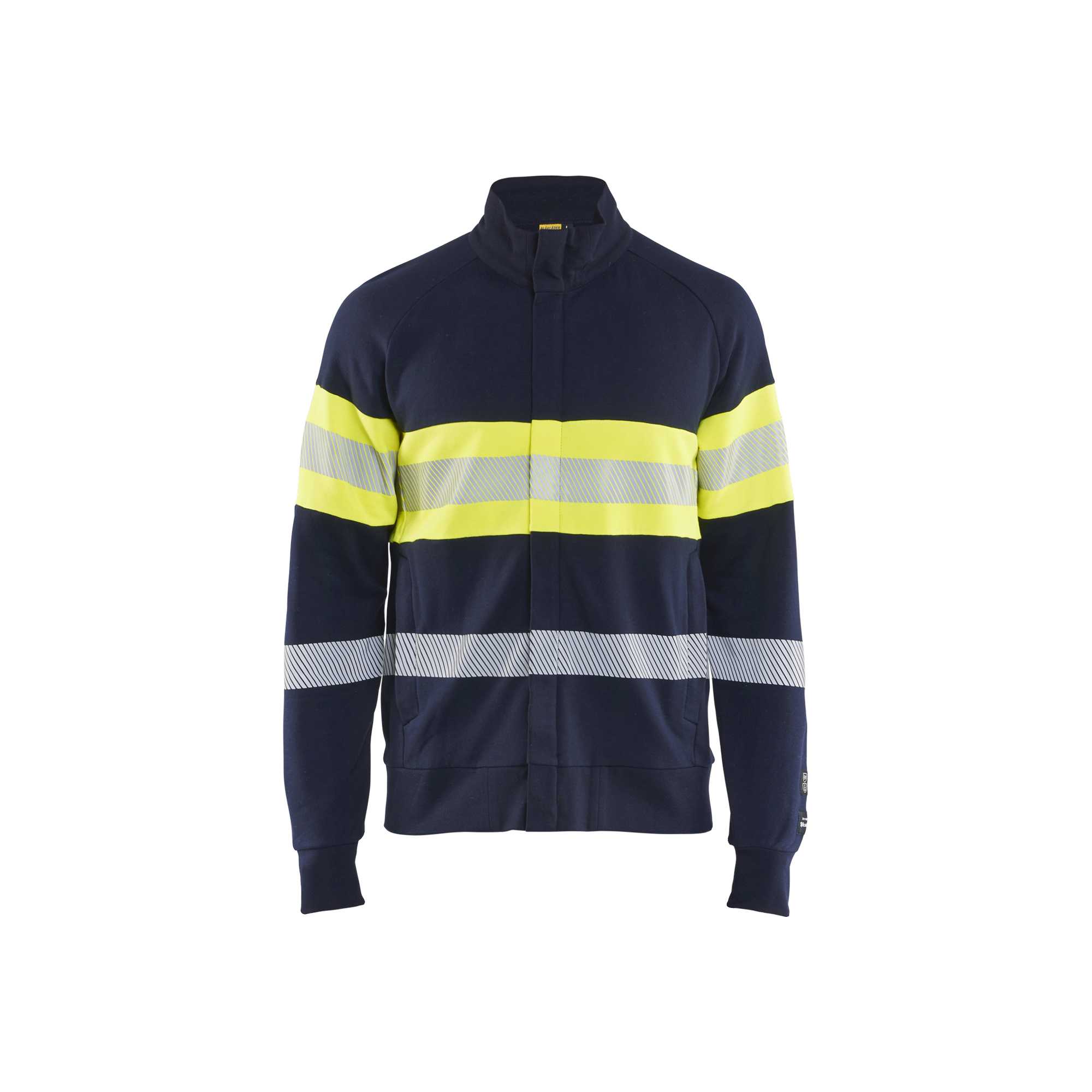 BLAKLADER 34621762 MULTINORM Hi Vis Reflective Full-Zip Work Sweatshirt MEN - Flame Retardant