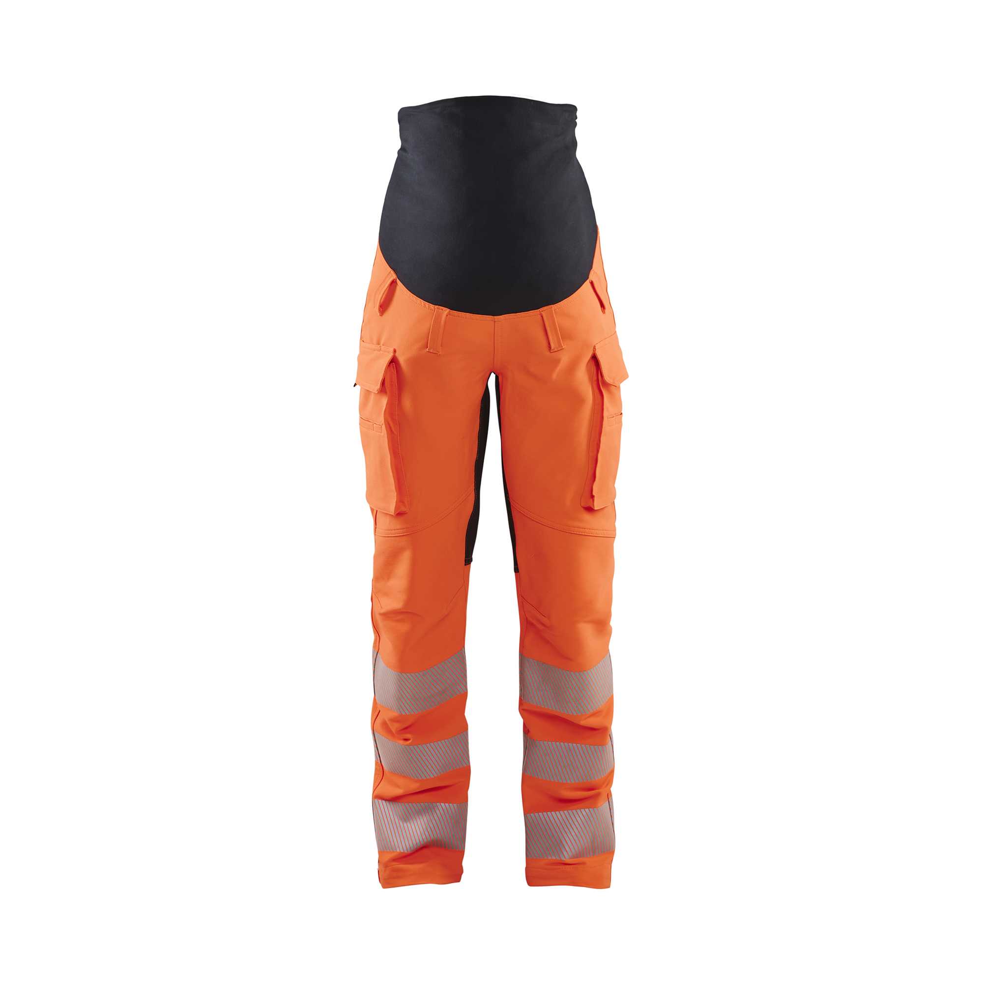 BLAKLADER 71001642 Women's hi Vis 4 way stretch maternity trousers Hi Vis Reflective Work Trousers Women - water repellent