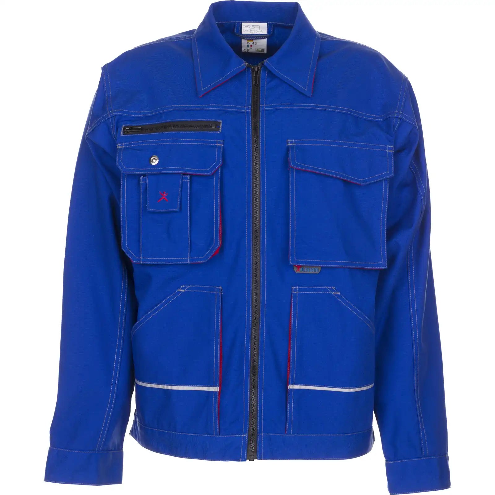 Planam Basalt Bundjacke kornblumenblau/rot 102 kornblumenblau/rot - Vorschaubild