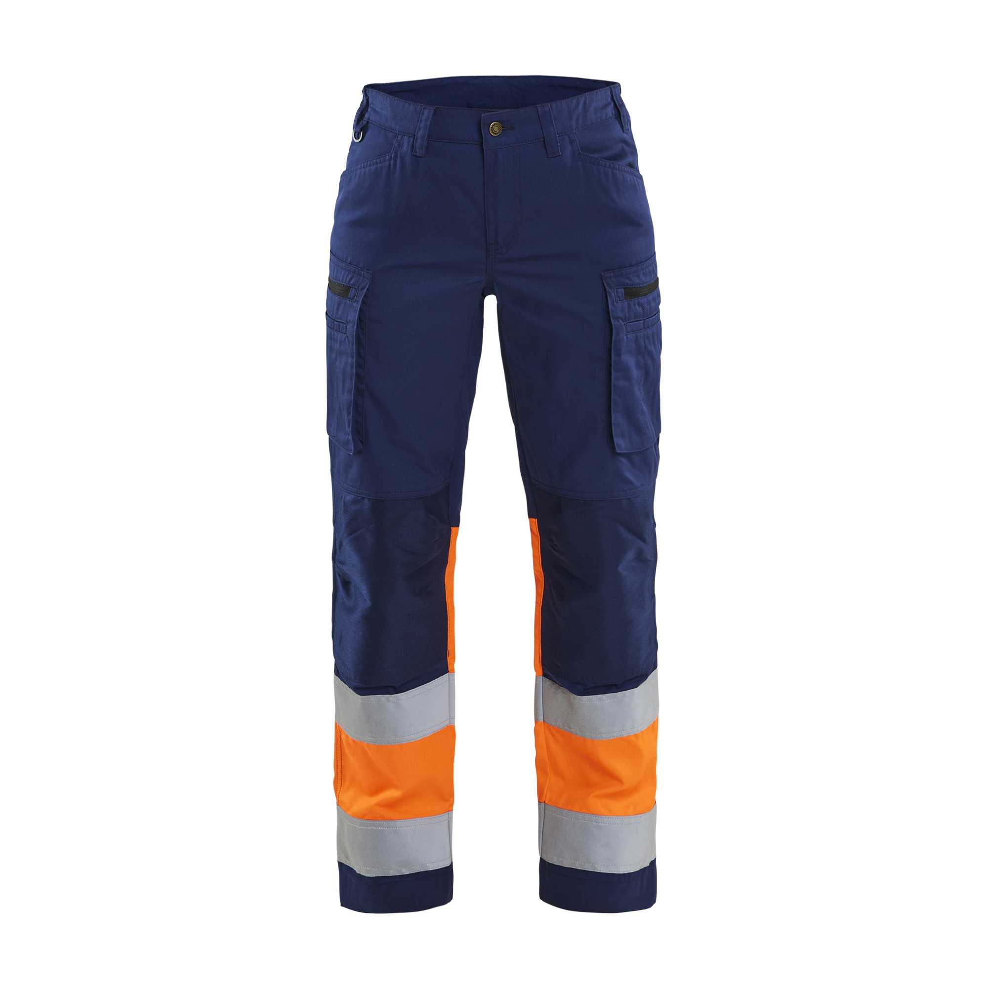 BLAKLADER 71611811 | Damen Warnschutzhose mit Stretch Warnschutz Reflektierende Arbeitshose Damen - Klasse 1 zertifiziert