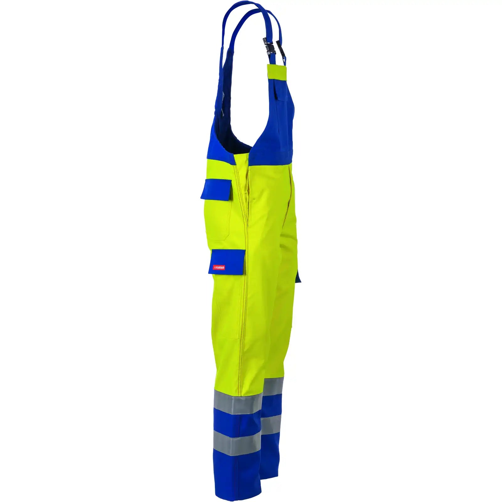 Planam Major Protect Latzhose warngelb/kornblumenblau 102 gelb/kornblumenblau - Produktbild ohne Model