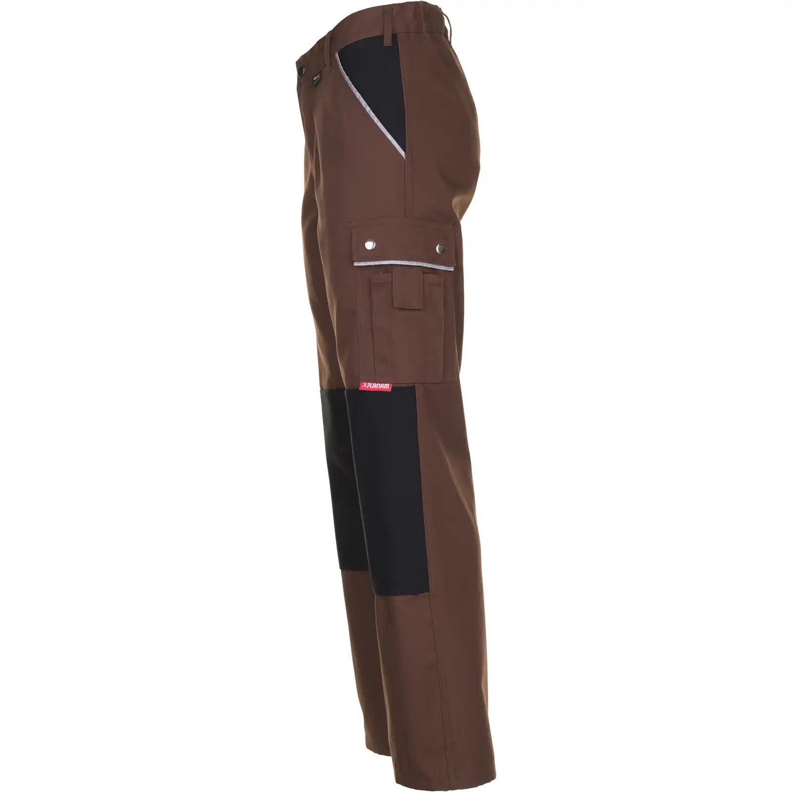 Planam Canvas 320 Bundhose braun/schwarz 102 braun/schwarz - Produktbild ohne Model