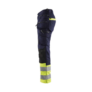 BLAKLADER 19941330 | High Vis-broek met stretch High Vis Reflecterende Werkbroek Heren - Ripstop-stof