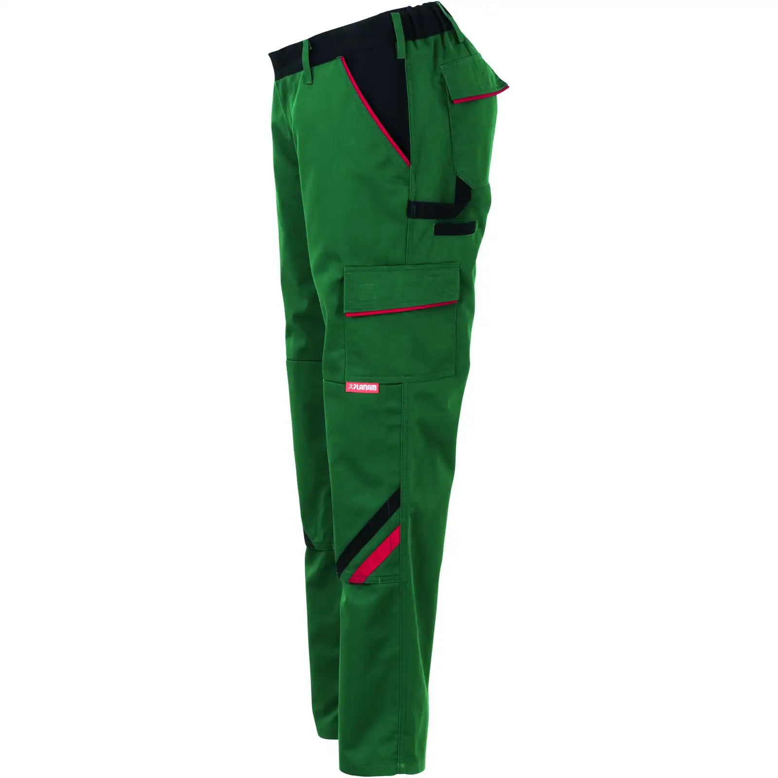 Planam Highline Damen Bundhose grün/schwarz/rot 34 grün/schwarz/rot - Produktbild ohne Model