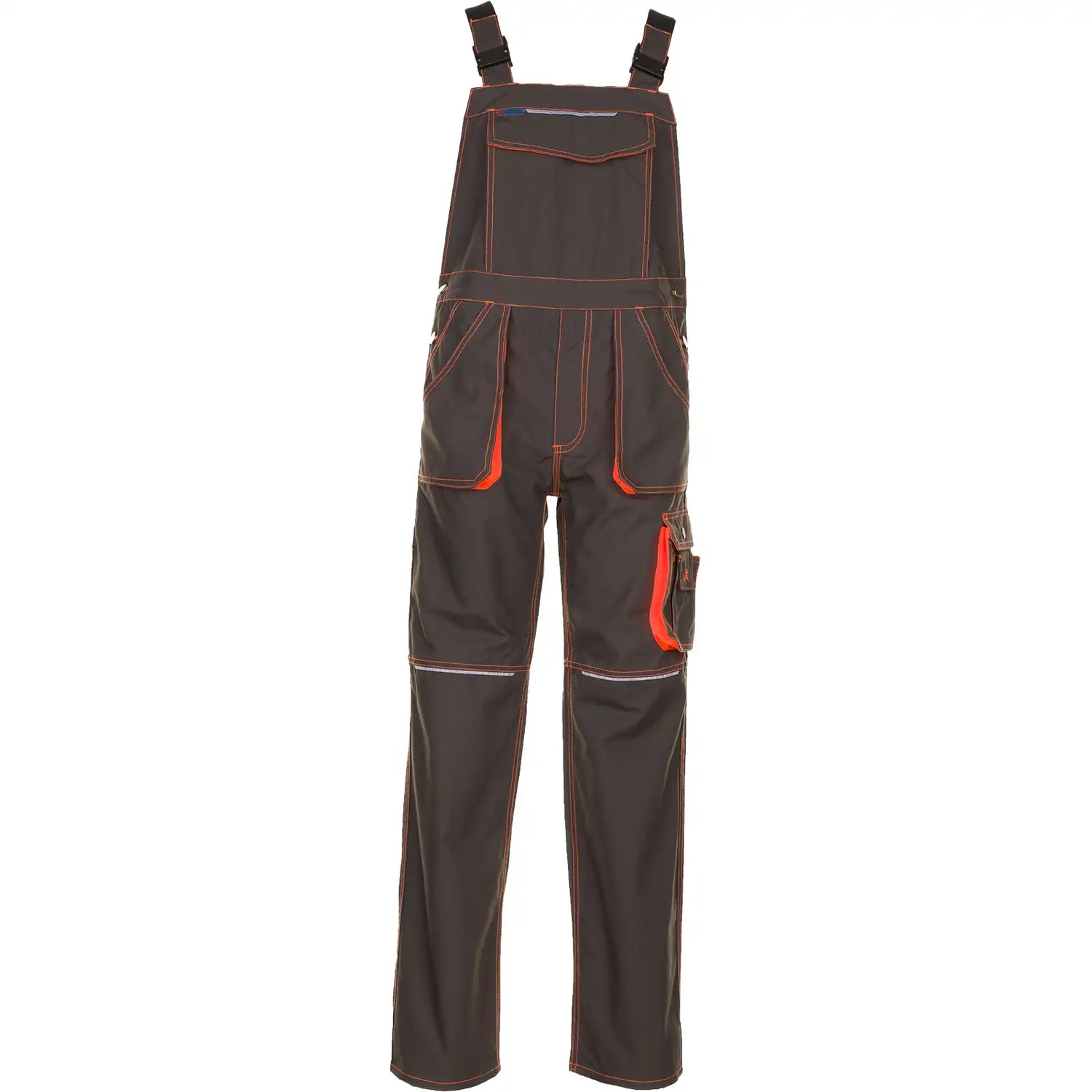 Planam Basalt Neon Latzhose oliv/orange 102 oliv/orange - Vorschaubild