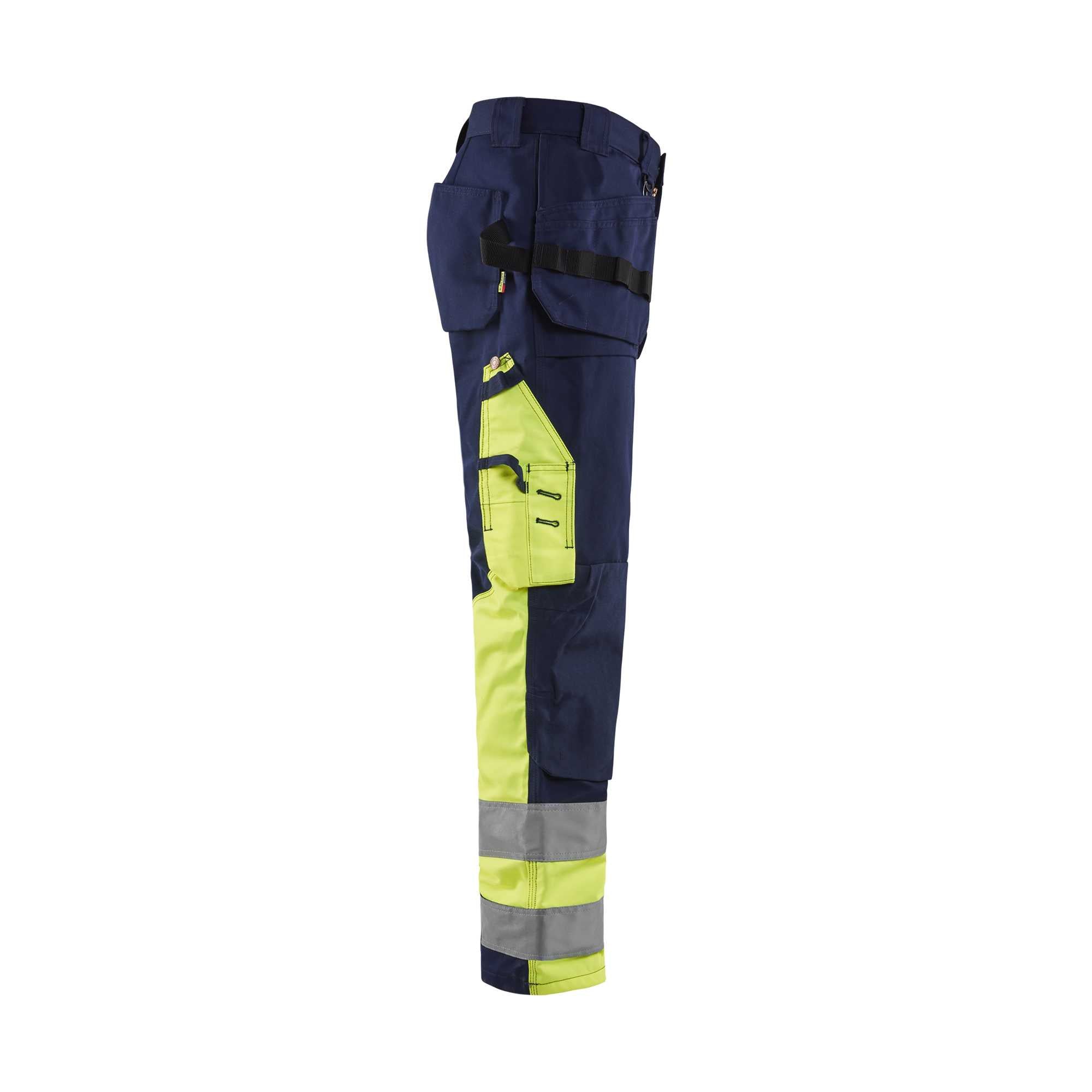 BLAKLADER 15291370 | Warnschutz-Hose Warnschutz-Reflex-Arbeitshose Herren - 100% Baumwolle