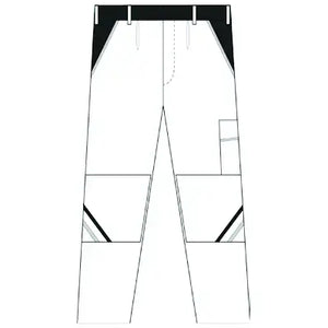 Planam Highline Damen Bundhose grün/schwarz/rot 34 grün/schwarz/rot - Produktskizzen