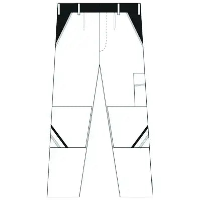 Planam Highline Damen Bundhose rot/schiefer 34 rot/schiefer/schwarz - Produktskizzen