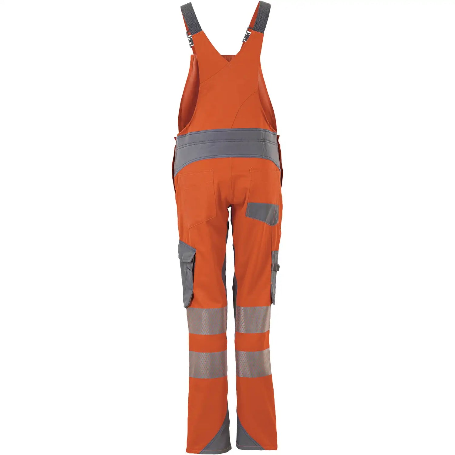 Planam Norit Warnschutz Damen Latzhose orange/zink  36 orange/zink - Produktbild ohne Model