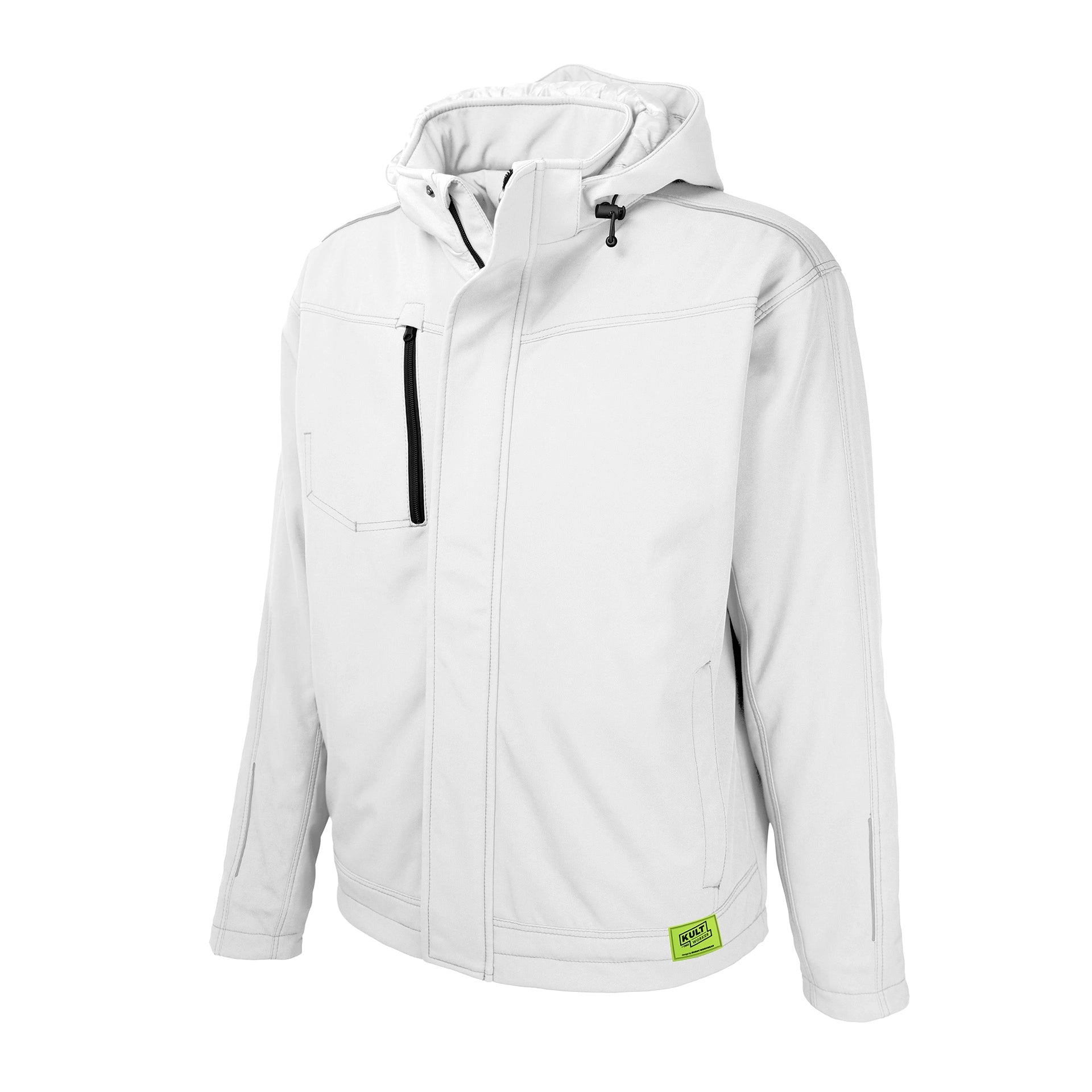 TMG Kult Worker Softshell winter jacket white - KW-230030_Winterjacke_weiss_halbvorne_1920x1920