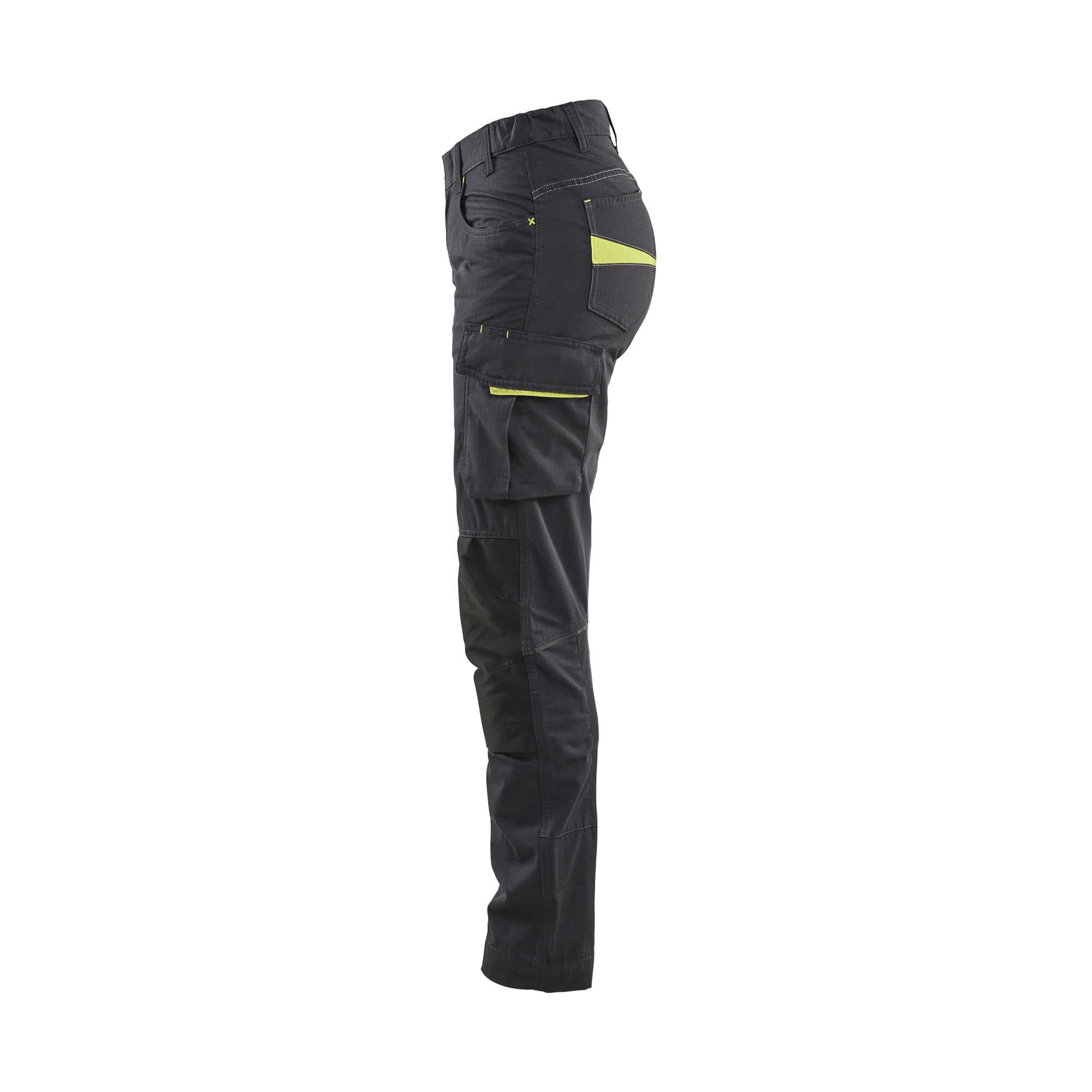 BLAKLADER 71951330 | Dames servicetrousers met stretch Hi Vis Reflecterende Werkbroek Dames - Ripstopstof