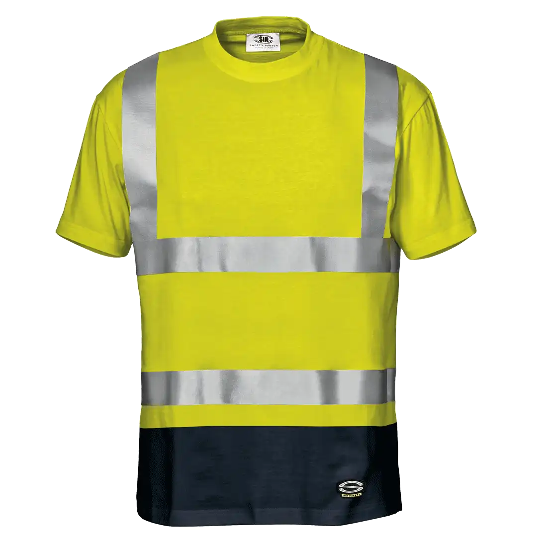 SIR SAFETY MARILENE Hi Vis Reflective Short Sleeve Work T-Shirt MEN - Antistatic Polyester