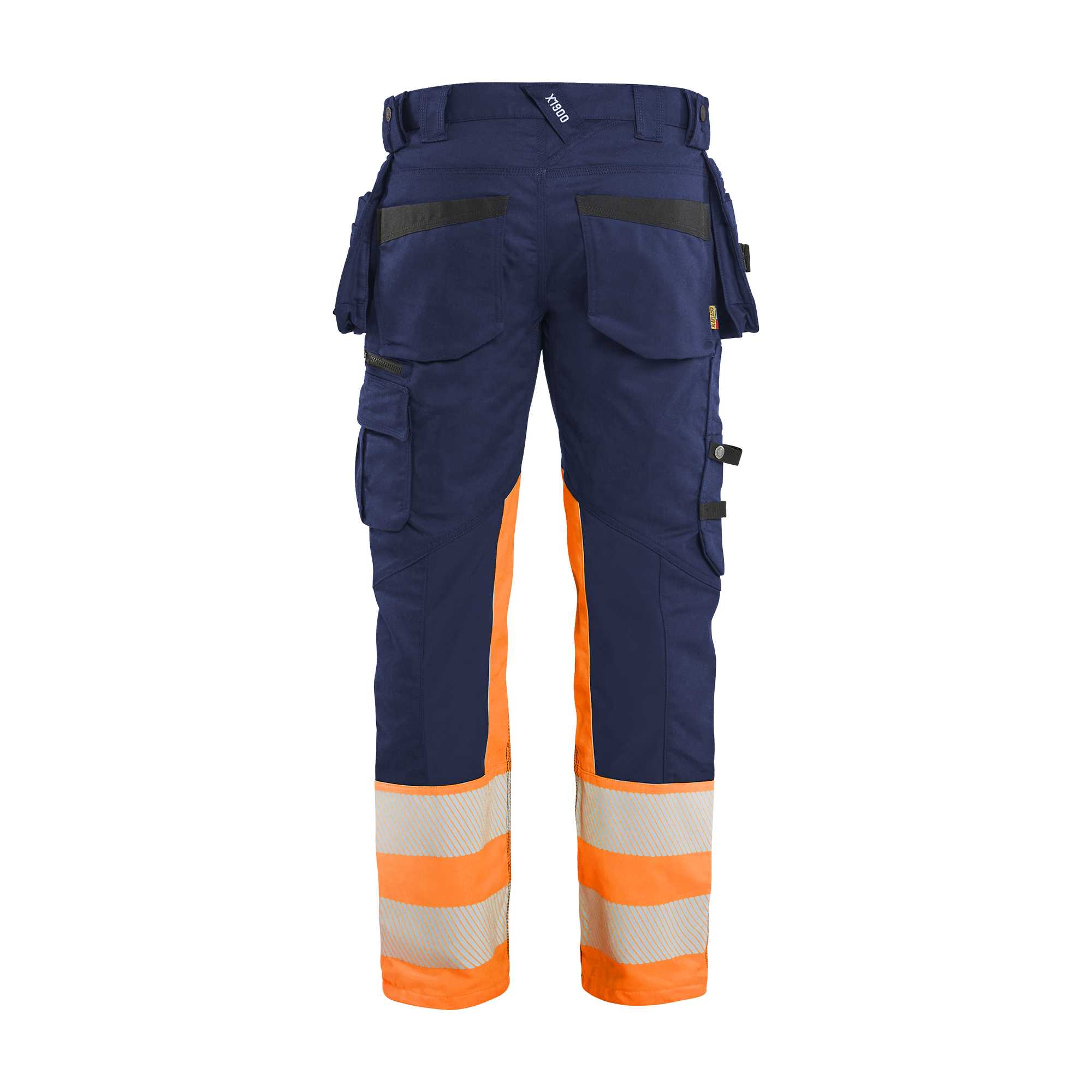 BLAKLADER 11301149 | Hi vis Trousers Stretch Hi Vis Reflective Work Trousers Men - Cordura Denim