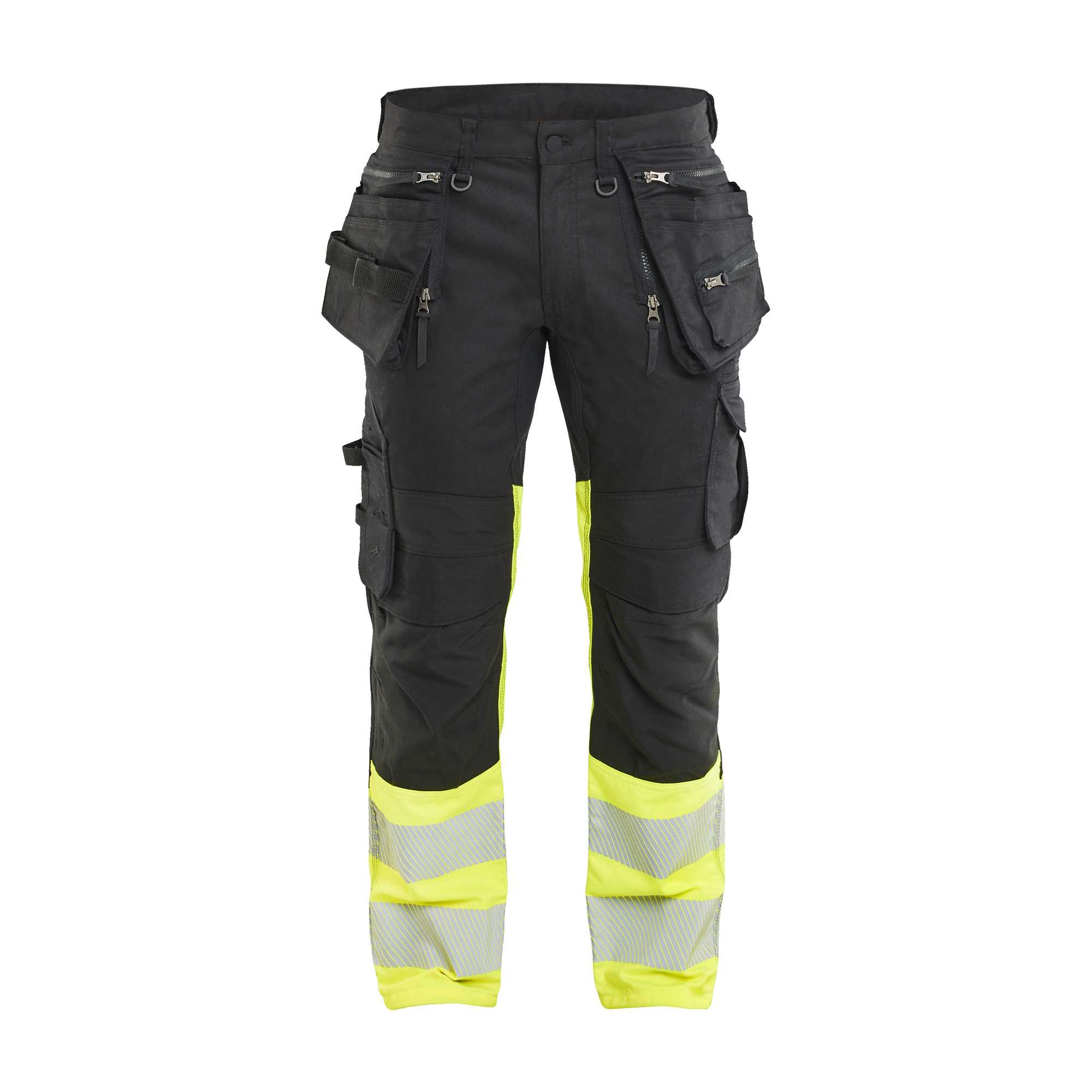 BLAKLADER 11301149 | Hi vis Trousers Stretch Hi Vis Reflective Work Trousers Men - Cordura Denim