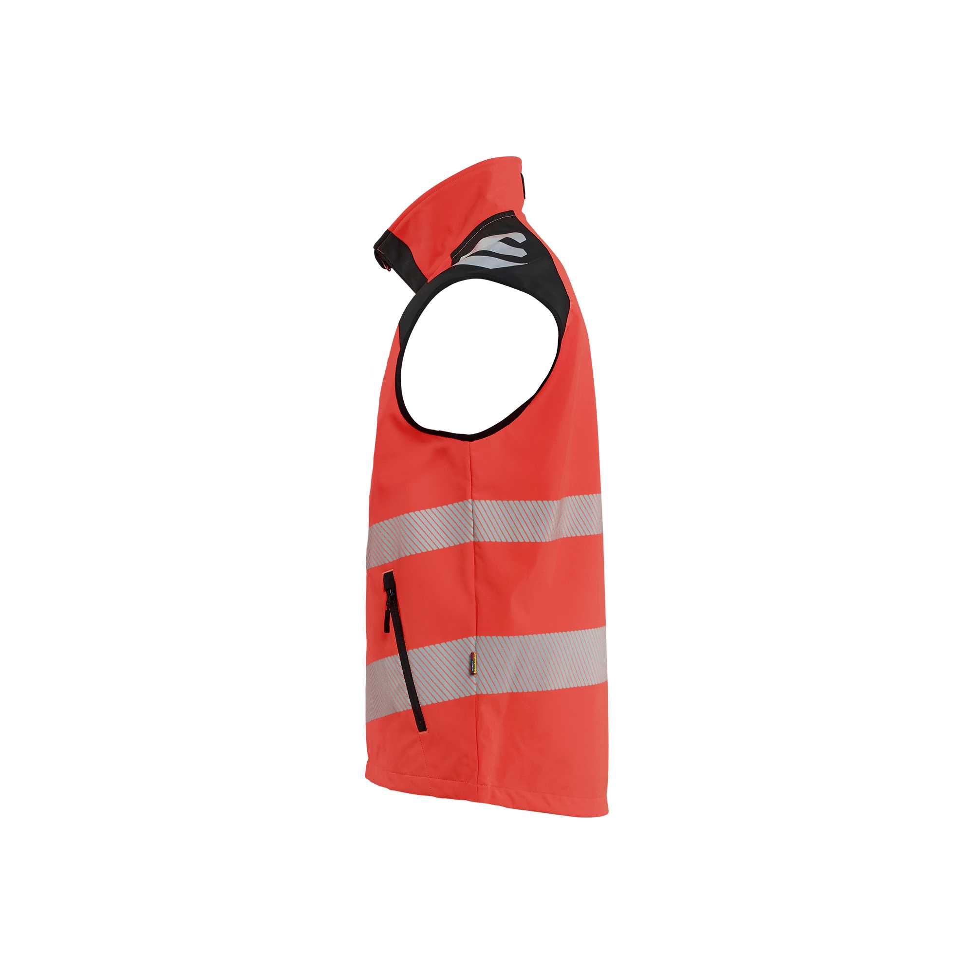 BLAKLADER 30912513 SOFTSHELL VEST HI VIS Hi Vis Reflective Work Softshell Vest MEN - Waterproof