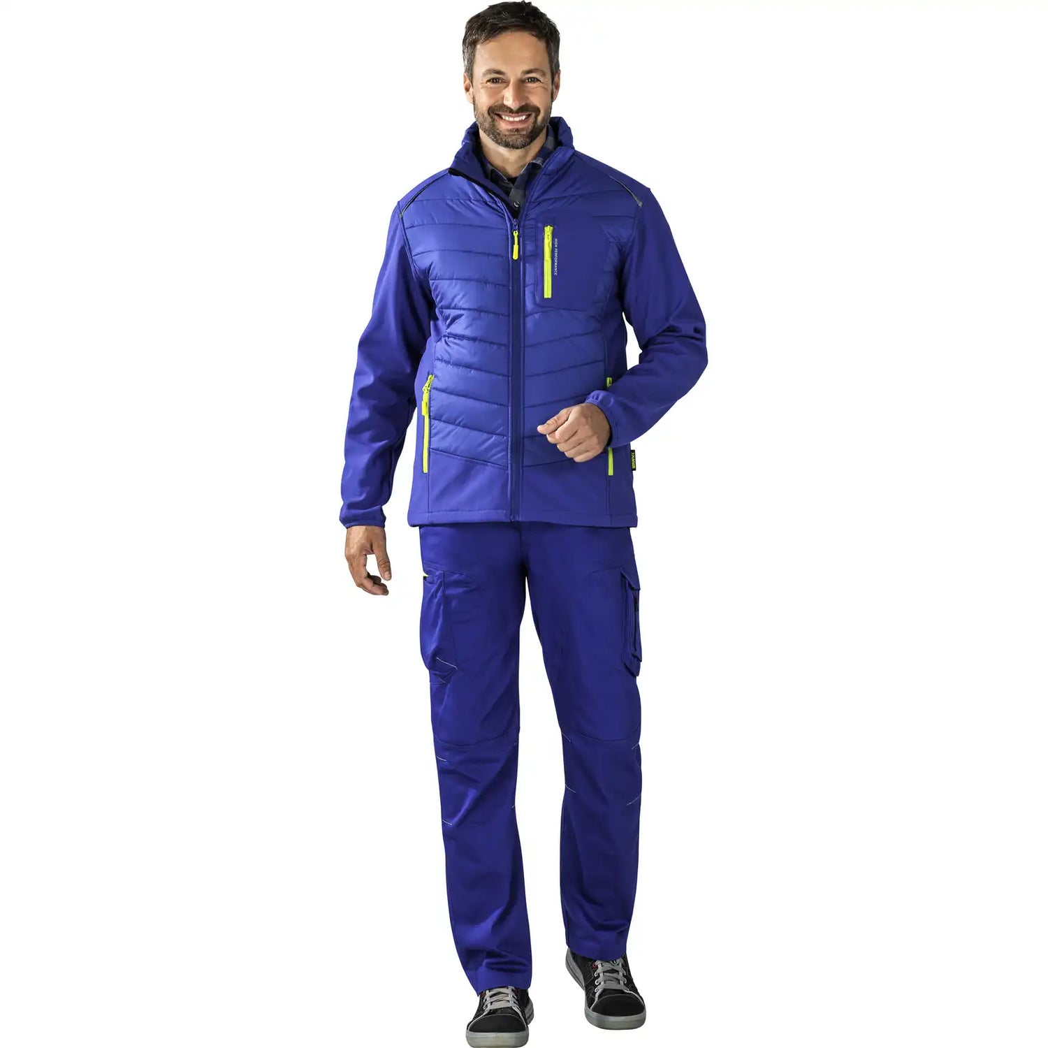 Planam PLANAM Stretchline Winterjacke kornblumenblau XS kornblumenblau - Produktbild mit Model