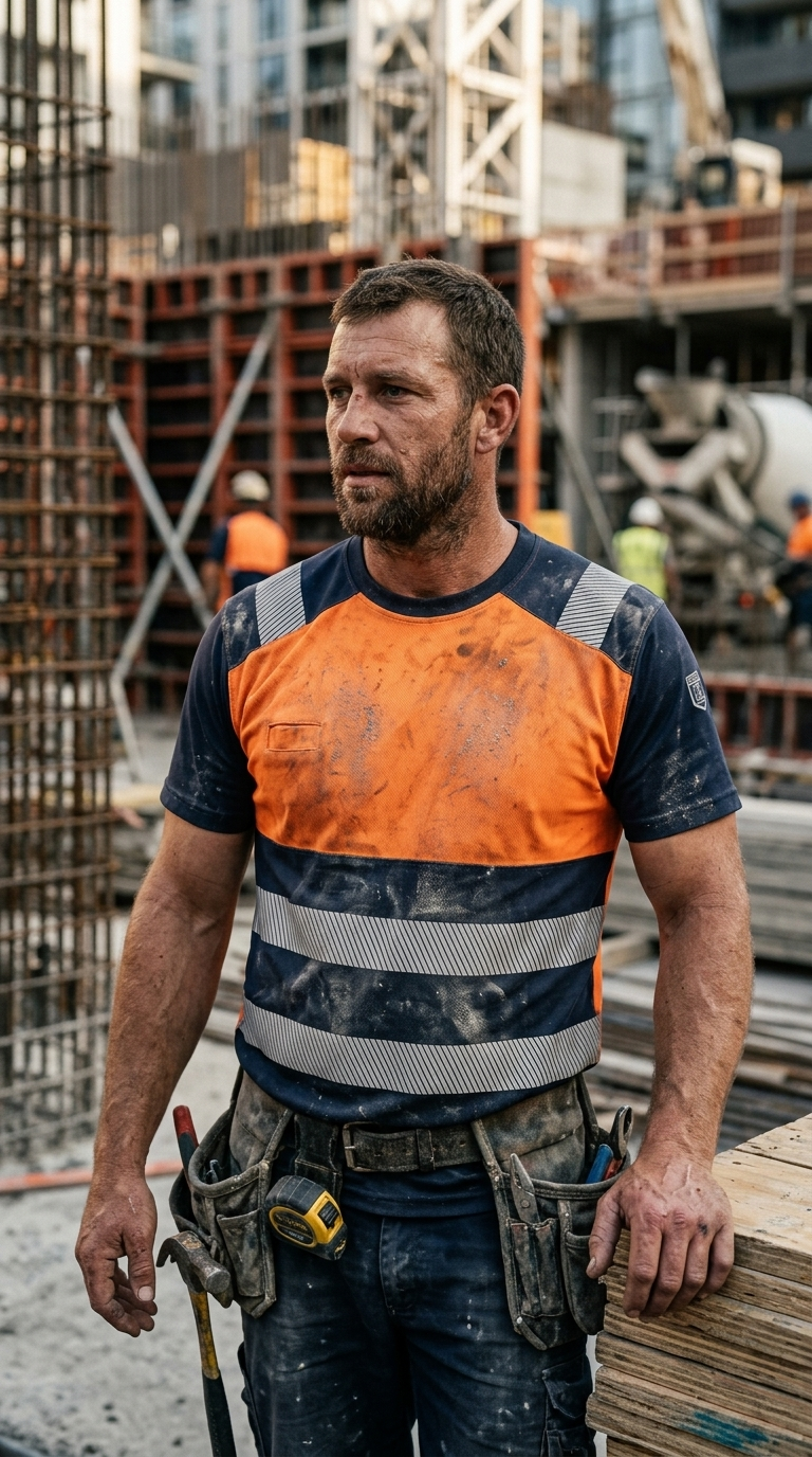 SIR SAFETY CONTRAST T-shirt da lavoro ad alta visibilità a manica corta riflettente UOMO - EN ISO 20471 Classe 1