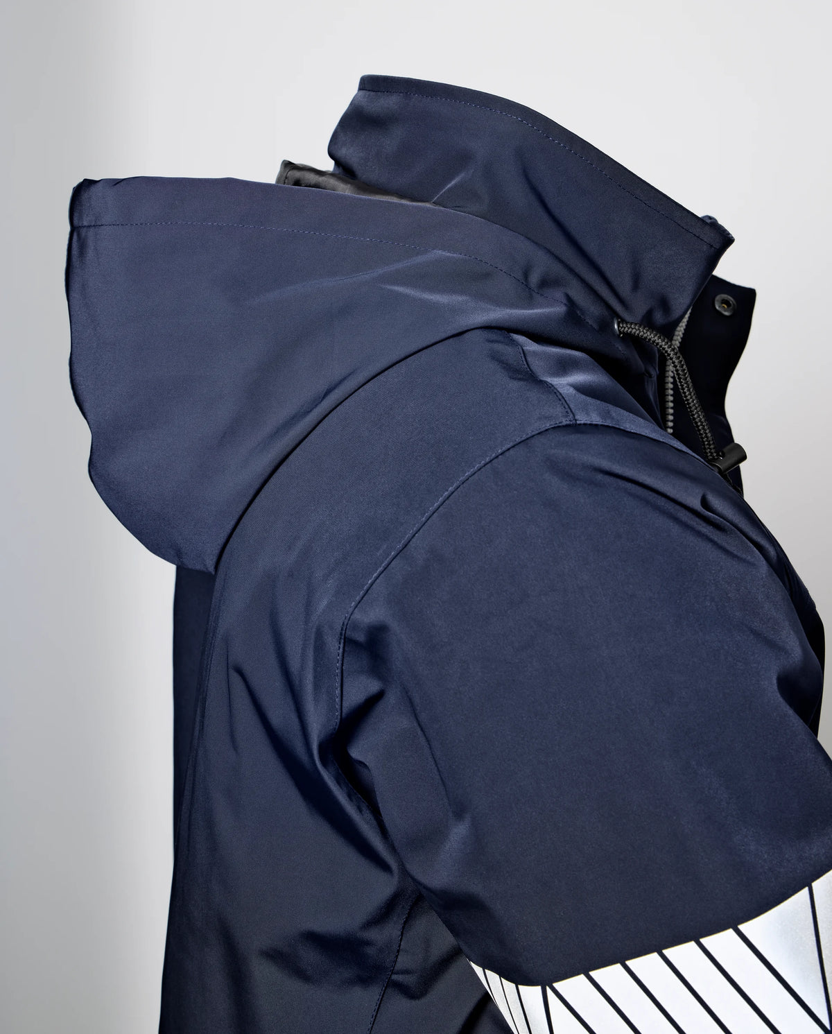 Sir Safety COOL TOUCH blouson dark blue hood side view - MC4741Q5