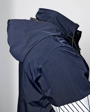 Sir Safety COOL TOUCH blouson dark blue hood side view - MC4741Q5