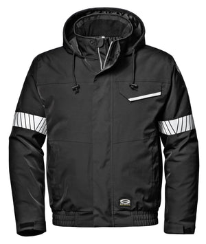 Sir Safety COOL TOUCH blouson black front with hood down - MC4741Z9