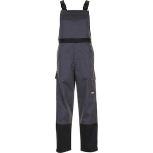 Planam Weld Shield Latzhose grau/schwarz 102 grau/schwarz - Vorschaubild