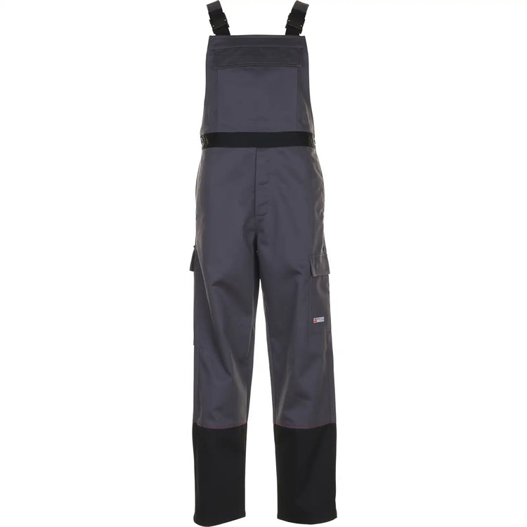 Planam Weld Shield Latzhose grau/schwarz 102 grau/schwarz - Vorschaubild