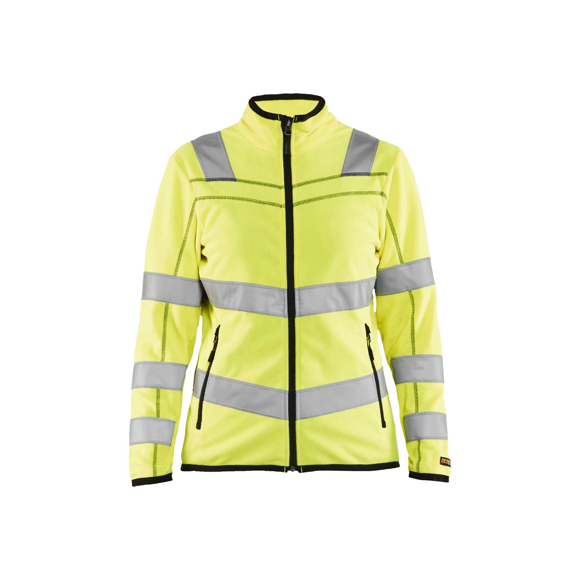 BLAKLADER 49661010 Women's Hi Vis microfleece jacket Hi Vis Reflective Work Jacket WOMEN - Antipilling Fleece