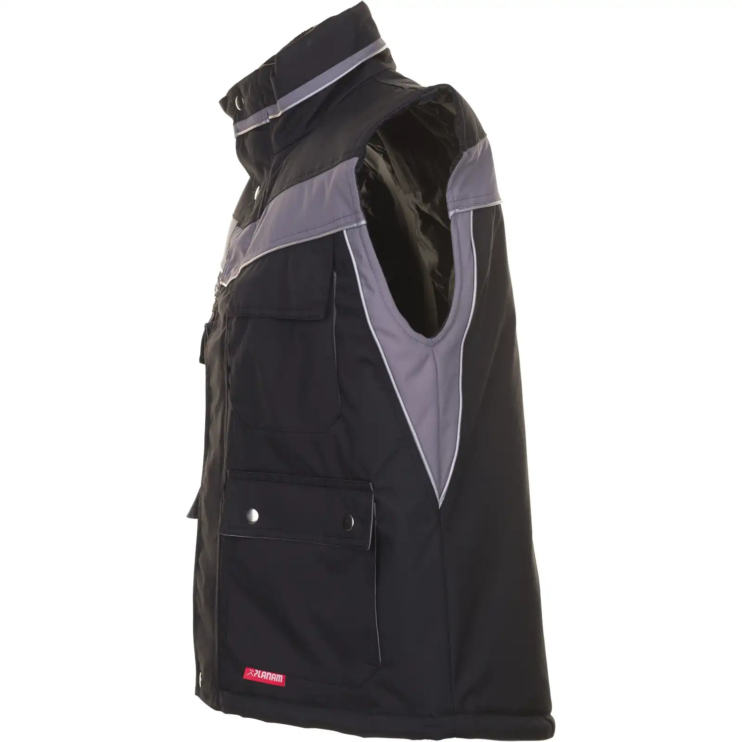 Planam Plaline Winterweste schwarz/zink XS schwarz/zink - Produktbild ohne Model