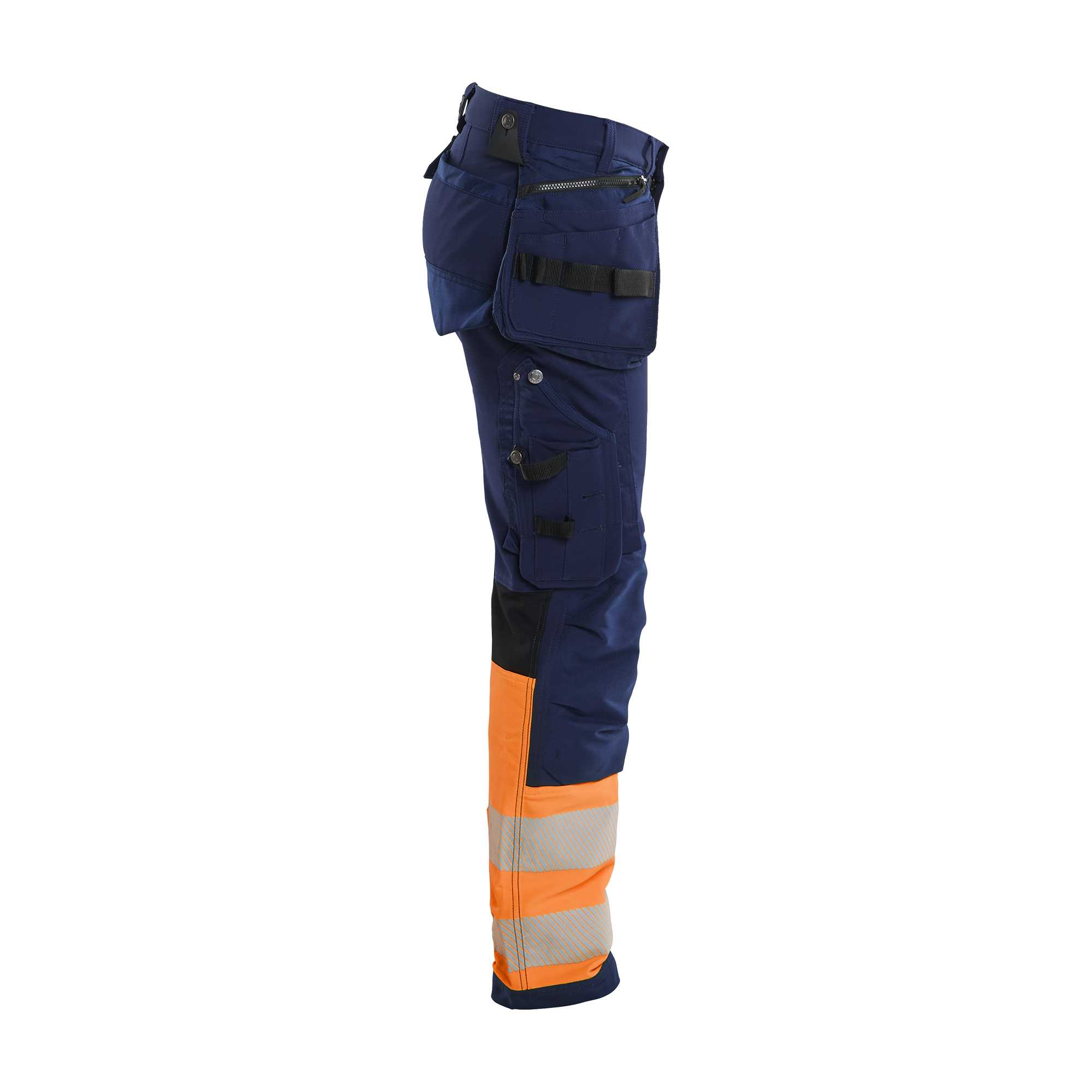 BLAKLADER 19931642 Hi Vis 4 way stretch trousers Hi Vis Reflective Work Trousers Men - Water Repellent