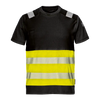 CONTRAST T-SHIRT - Class 1 Hi Vis, Yellow, Work T-Shirt with Reflective Bands