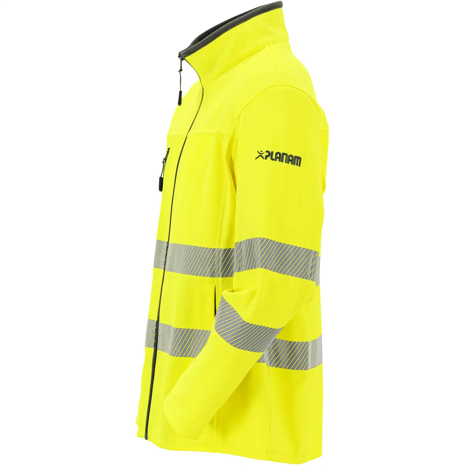 Planam Norit Warnschutz Herren Hybridjacke gelb  102 gelb - Produktbild ohne Model