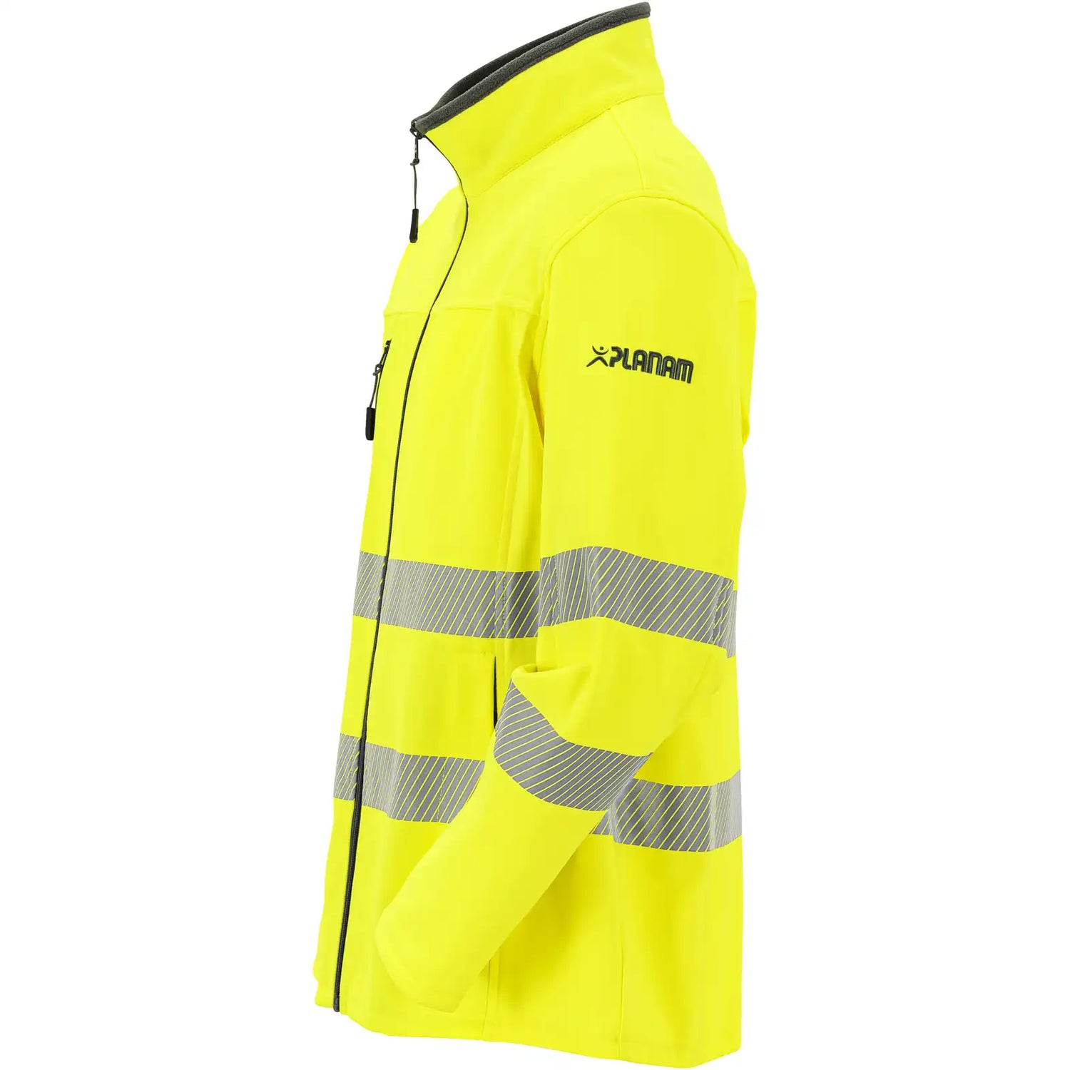Planam Norit Warnschutz Herren Hybridjacke gelb  102 gelb - Produktbild ohne Model