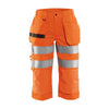 BLAKLADER 71391811 WOMEN'S PIRATE SHORTS HI VIS Hi Vis Reflective Work Pirate Bermuda Women - twill fabric