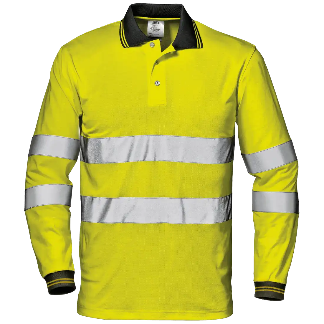 MAX CONFORT POLO SHIRT - Class 3 - Double Reflective Band - Long-Sleeved - Image 1