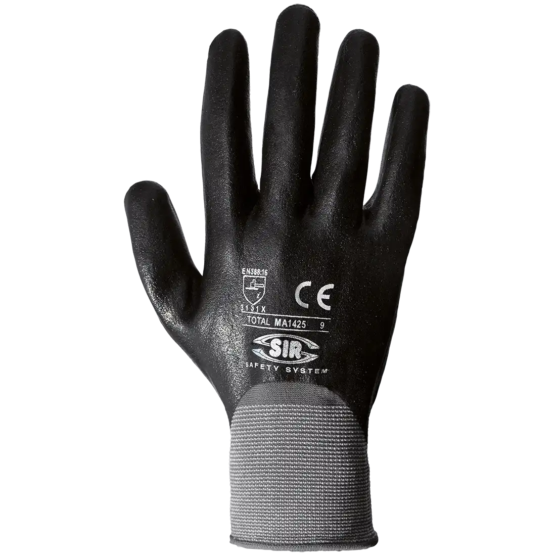 SIR SAFETY TOTAL Work Gloves - Water Repellent Nitrile Foam - 12 Pairs