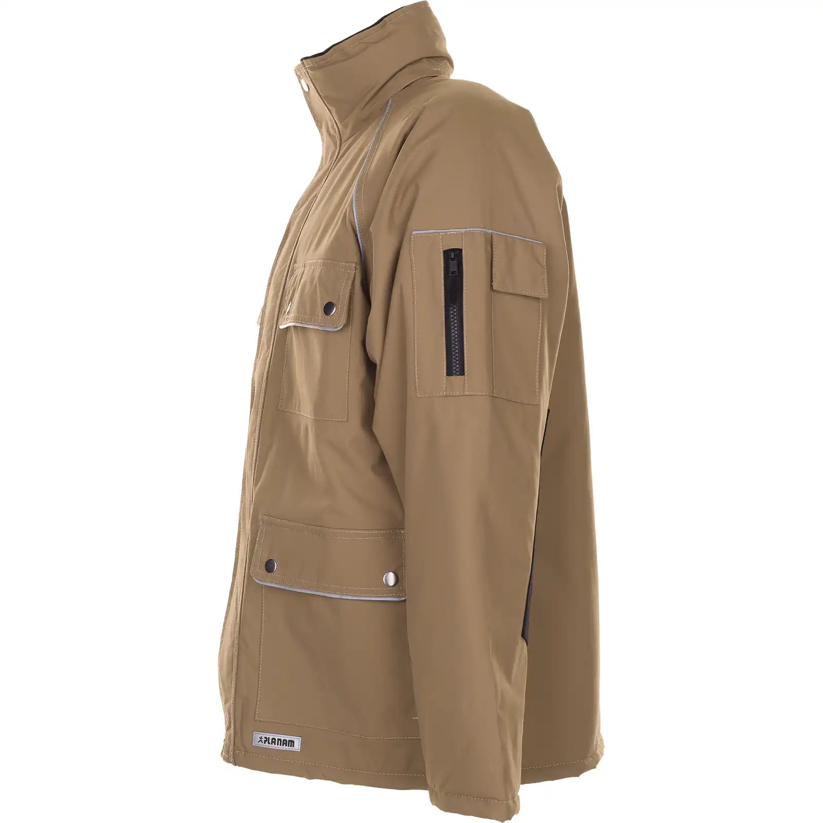 Planam Canvas 320 Winterparka khaki/schwarz S khaki/schwarz - Produktbild ohne Model