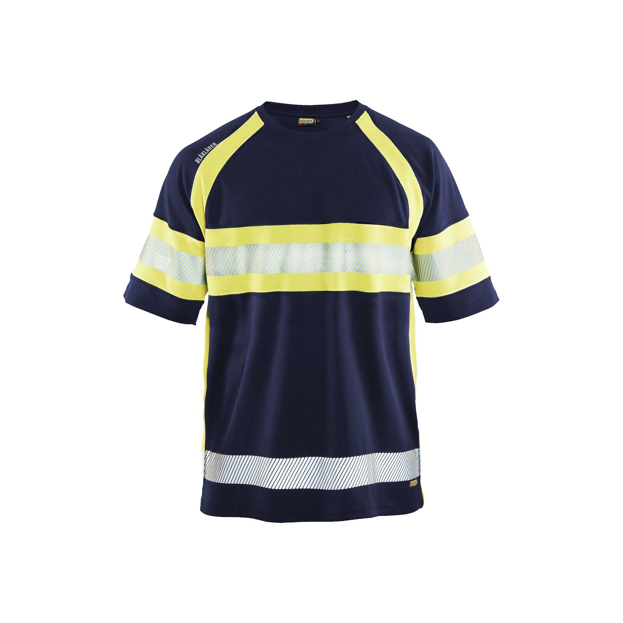 BLAKLADER 33371051 HI VIS T SHIRT Hi Vis Reflective Short Sleeve Work T-Shirt MEN - 100% Polyester
