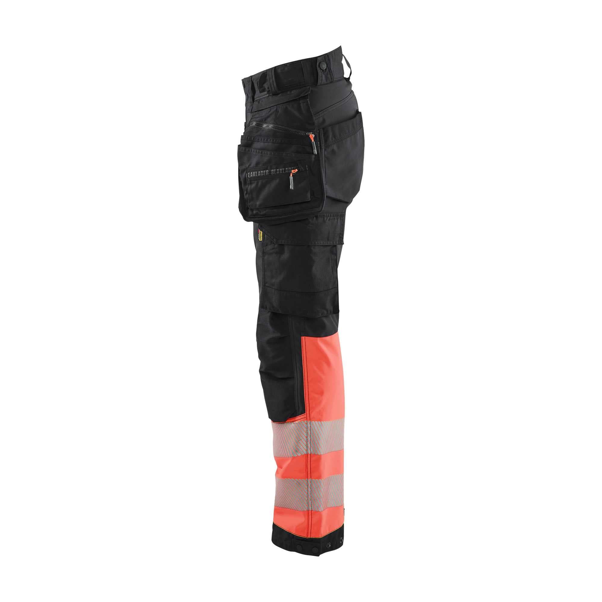 BLAKLADER 71142513 | Dames Hi Vis softshell broek Hi Vis Reflecterende Werkbroek Dames - Waterdicht