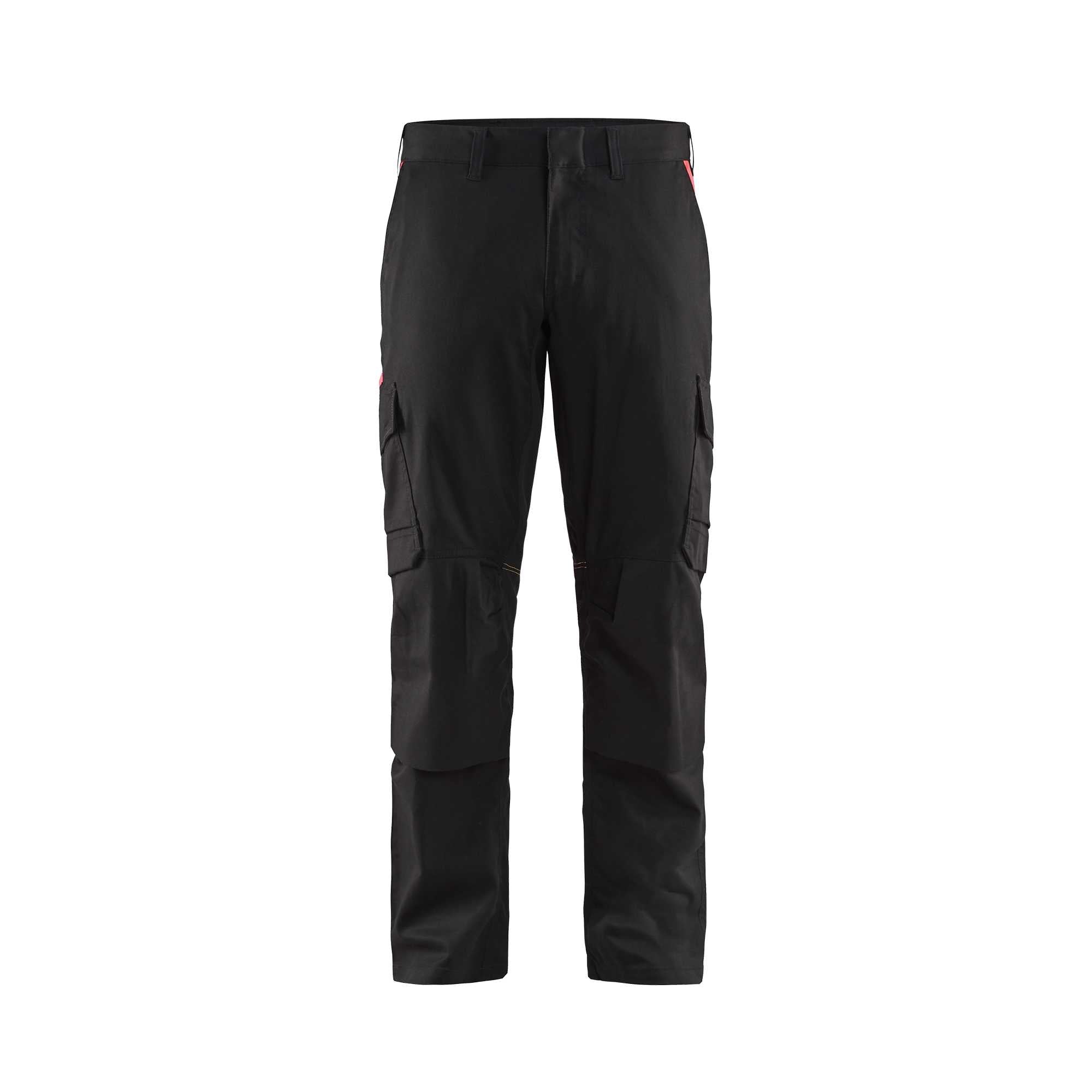BLAKLADER 14481832 | Pantalon de travail industriel stretch avec poches pour genouillères haute visibilité réfléchissant pour homme - tissu stretch