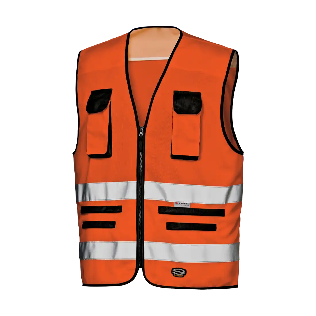 GILET DE CIRCULATION - Classe 2 - Haute visibilité - Double bande réfléchissante