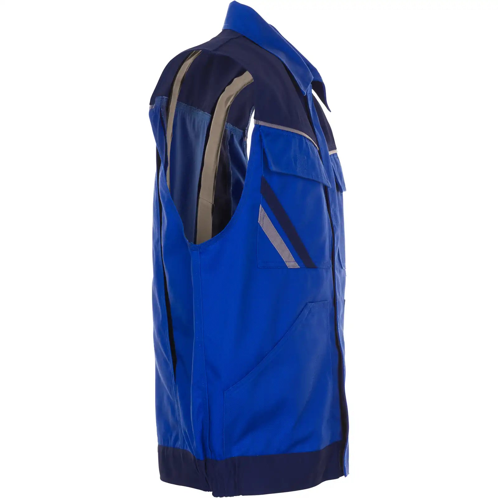 Planam Highline Arbeitsweste kornblumenblau/marine/zink XS kornblumenblau/marine/zink - Produktbild ohne Model