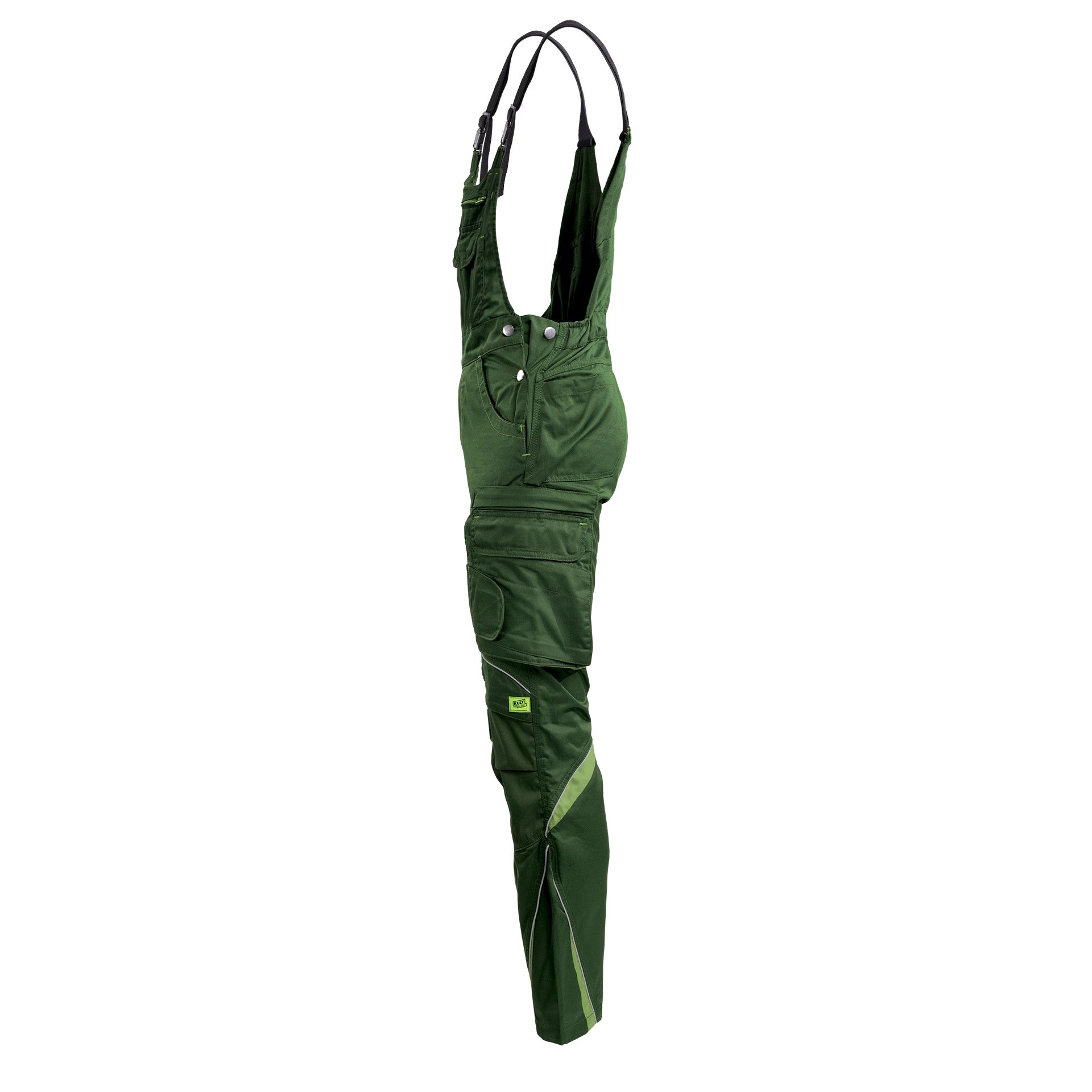 TMG Kult Worker Work dungarees green - KW-420010_Latzhose_gruen_seite_1920x1920