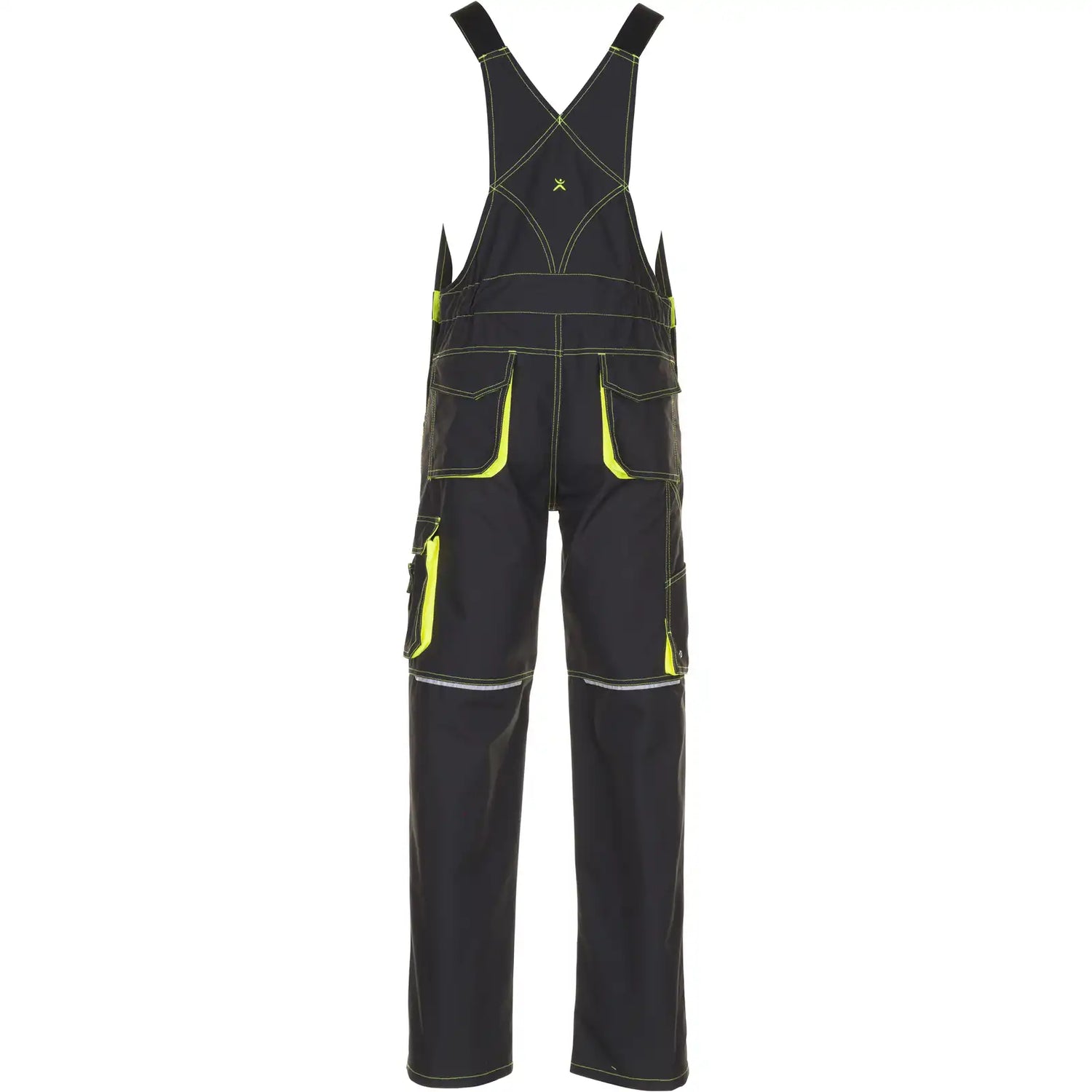 Planam Basalt Neon Latzhose anthrazit/gelb 102 anthrazit/gelb - Produktbild ohne Model