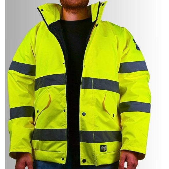 SUPER ESSENTIAL JACKET - Class 3 - Hi-Vis Reflective Bands - Quilted Padding - Image 6
