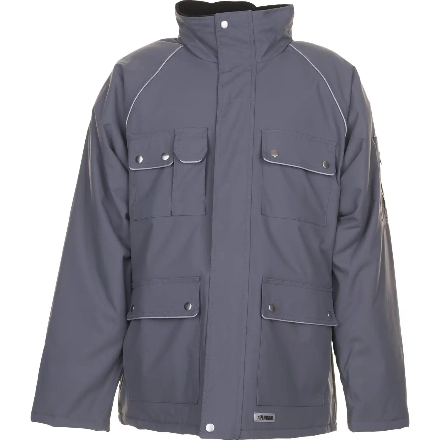 Planam Canvas 320 Winterparka grau/schwarz S grau/schwarz - Vorschaubild